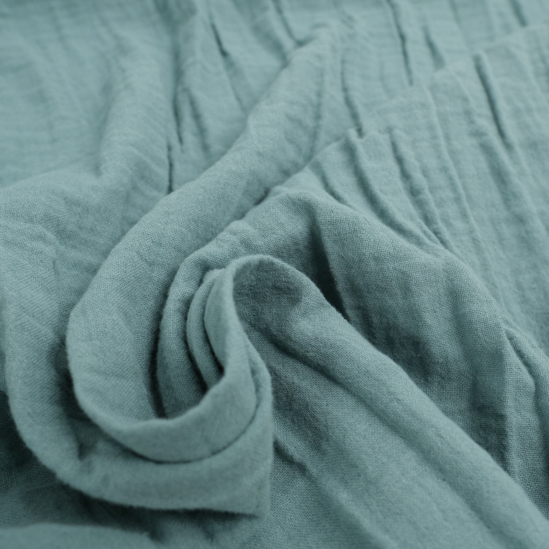 Organic Double Gauze, 130 cm, Aqua Green - Maison Klem
